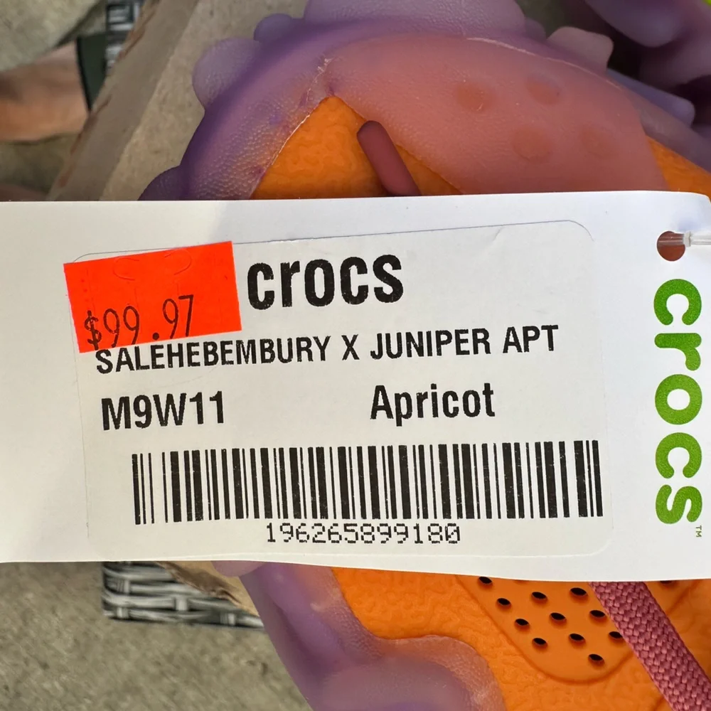 NWT CROCS JUNIPER SNEAKER X SALEHE "APRICOT" - Picture 8 of 8
